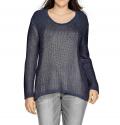 Pullover blau-gemustert