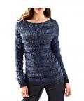 Pullover blau-silber