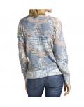 Pullover bleu-bunt