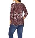 Pullover bordeaux mit Strass