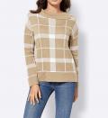 Pullover camel-ecru