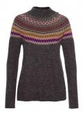 Pullover grau-bunt