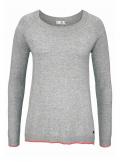 Pullover grau-koralle