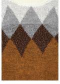 Pullover grau-toffee-kupfer