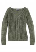 Pullover khaki meliert