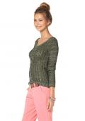 Pullover khaki meliert