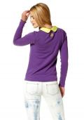 Pullover lila-gelb