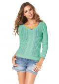 Pullover mint-meliert