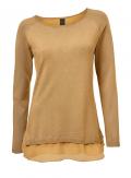 Pullover mit Chiffon camel