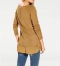 Pullover mit Chiffon camel