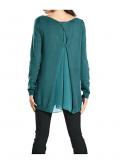 Pullover mit Chiffon petrol