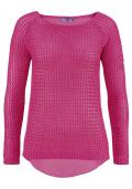 Pullover mit Chiffon pink