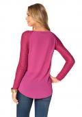 Pullover mit Chiffon pink