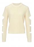 Pullover mit Cut-Outs creme