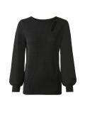 Pullover mit Cut-Outs schwarz