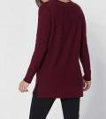 Pullover mit Kaschmir bordeaux