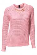 Pullover mit Kette rosé