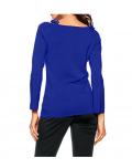 Pullover mit Ketten royalblau