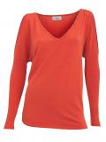 Pullover mit Nieten orange