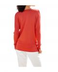 Pullover mit Nieten orange