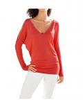 Pullover mit Nieten orange