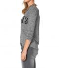 Pullover mit Pailletten grau