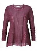 Pullover mit Pailletten hellbordeaux