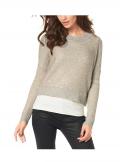 Pullover mit Pailletten sand