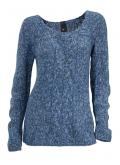 Pullover mit Perlen blau-geflammz