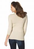 Pullover mit Raffungen creme