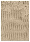 Pullover mit Spitze beige