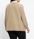 Pullover mit Stern-Intarsien beige