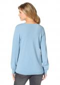 Pullover mit Strass eisblau