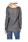 Pullover mit Strass graumelange