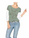 Pullover mit Strass khaki-ecru