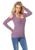 Pullover mit Strass mauve