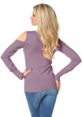 Pullover mit Strass mauve