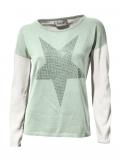 Pullover mit Strass mint-offwhite