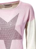 Pullover mit Strass rosa-offwhite