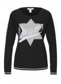 Pullover mit Strass schwarz-grau