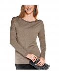 Pullover mit Strass taupe