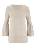 Pullover mit Volants beige