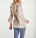 Pullover mit Volants beige