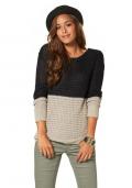 Pullover sand-schwarz