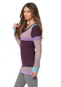 Pullover violett-bunt