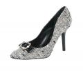 Pumps grau-schwarz