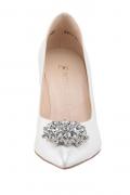 Pumps mit Strass ecru