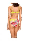 Push-Up-Bikini gelb-bunt