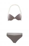 Push-Up-Bikini taupe-creme