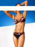 Push-Up-Optimizer-Bikini schwarz-bunt